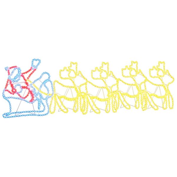 vidaXL Weihnachtsdekoration mit 1224 LEDs Mehrfarbig 69 x 79 cm PVC