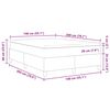 vidaXL Boxspringbett Blau und Wei&szlig; 140 x 200 cm Cordstoff