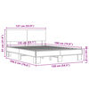 vidaXL Bettgestell R&auml;uchereiche 135x190 cm Holzwerkstoff und Metall