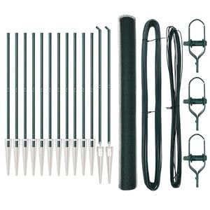 vidaXL Sechseckzaun mit Pfosten 25 x 1,5 m PVC-beschichteter Stahl