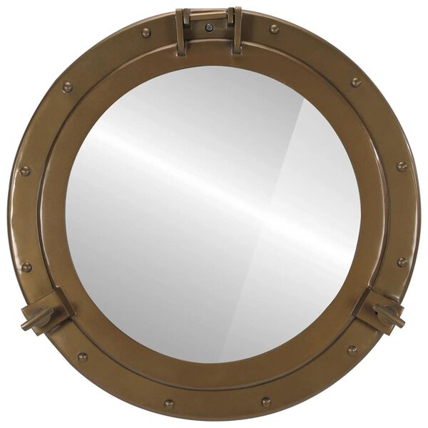 vidaXL Bullaugen-Spiegel Wandmontage &Oslash;50 cm Aluminium und Glas