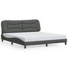 vidaXL Bettgestell ohne Matratze "Hvar" Dunkelgrau 180x200 cm Stoff