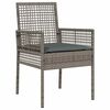 vidaXL Garten Bistro Set 3 pcs Grau Poly-Rattan
