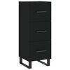 vidaXL Highboard Schwarz 34,5x34x180 cm Holzwerkstoff