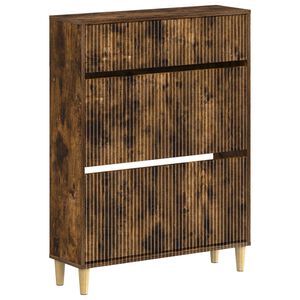 vidaXL Schuhschrank ARNHEM 78 x 24 x 103 cm Holzwerkstoff R&auml;uchereiche
