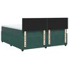 vidaXL Boxspringbett mit Matratze Dunkelgr&uuml;n 200x200 cm Samt