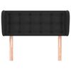 vidaXL Kopfteil mit Ohren Schwarz 103x23x78/88 cm Kunstleder