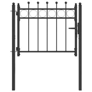 vidaXL Zauntor HORST 100 x 75 cm Metall Schwarz Abschlie&szlig;bar