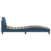 vidaXL Bettgestell mit Kopfteil "Dover" Blau 80x200 cm Stoff