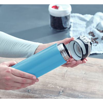 Leifheit Thermosflasche Flip 600 ml Wasserblau
