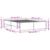 vidaXL Bettgestell Schwarz 150x200 cm Holzwerkstoff und Metall