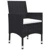 vidaXL 3-tlg. Bistro-Set Poly Rattan und Akazienholz Schwarz
