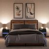 vidaXL Wand-Nachttische mit LED-Leuchten 2 Stk. Schwarz