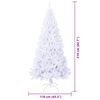 vidaXL K&uuml;nstlicher Weihnachtsbaum Wei&szlig; 210 cm PVC und Stahl