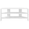 vidaXL EckTVSchrank Hochglanz Wei&szlig; 102x40,5x45cm Holzwerkstoff