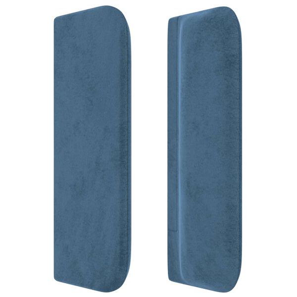vidaXL Kopfteil mit Ohren Dunkelblau 163x16x78/88 cm Samt