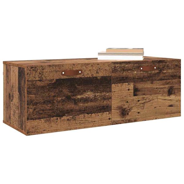 vidaXL Wandschrank Altholz 100 x 36,5 x 35 cm Holzwerkstoff