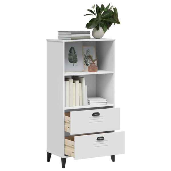 vidaXL B&uuml;cherschrank VIKEN Wei&szlig; 60x35x123 cm Holzwerkstoff