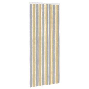 vidaXL Insektenschutzvorhang Chenille Grau und Beige 90 x 220 cm