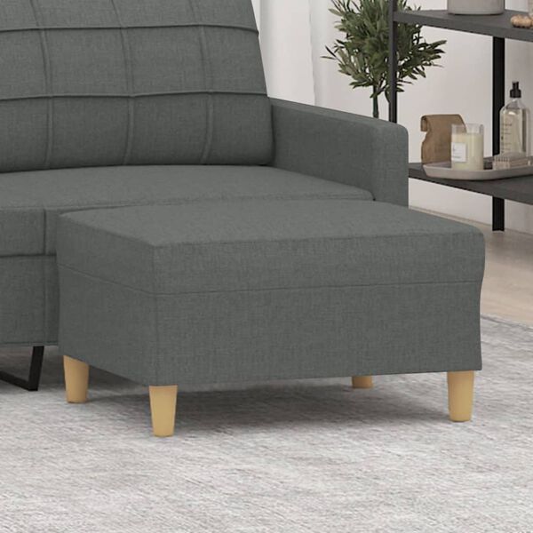 vidaXL Fu&szlig;hocker Dunkelgrau 70x55x41 cm Stoff