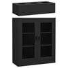 vidaXL B&uuml;roschrank mit Pflanzkasten Anthrazit 90x40x128 cm Stahl