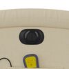 vidaXL Elektrischer Massagesessel mit Aufstehhilfe Creme Stoff