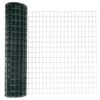 vidaXL Eurozaun Gr&uuml;n 1 x 10 m PVC-beschichtetes Eisen