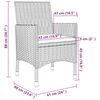 vidaXL 9-tlg. Garten-Essgruppe mit Auflagen Poly Rattan und Glas
