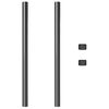 vidaXL Zaunpfosten 2 pcs Grau 80 cm Pulverbeschichteter Stahl