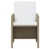 vidaXL 15-tlg. Garten-Essgruppe mit Kissen Poly Rattan Beige
