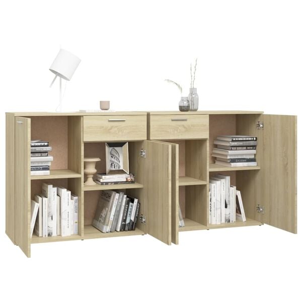 vidaXL Sideboard Sonoma-Eiche 160x36x75 cm Holzwerkstoff
