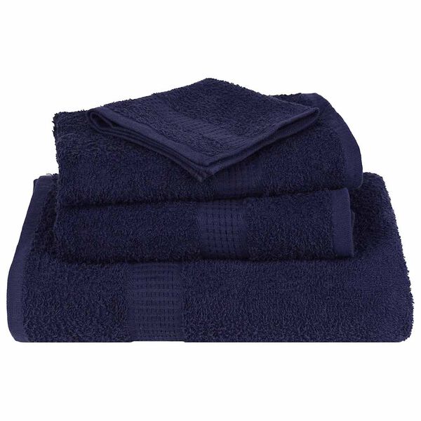 vidaXL 12-tlg. Handtuch-Set FROGN Marineblau 360 g/m&sup2;