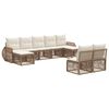 vidaXL Gartensofa-set 9 Stk. Beige und Cremewei&szlig; Poly-Rattan