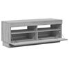 vidaXL TV-Schrank mit LED-Leuchten Grau Sonoma 100x35x40 cm