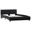 vidaXL Bettgestell mit LED Schwarz Kunstleder 140&times;200 cm