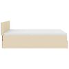 vidaXL Ottoman-Bett mit Matratze Creme 140x200 cm Stoff