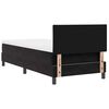 vidaXL LED Boxspringbett mit Matratze Schwarz 100 x 200 cm Samt