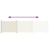 vidaXL Seitenmarkise Ausziehbar 600x160 cm Creme