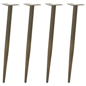 vidaXL Konsolentisch Beine Konische Form 4 St&uuml;ck Naturstahl 72-73cm Stahl