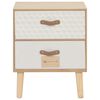 vidaXL Nachttisch mit 2 Schubladen 40x30x49,5 cm Massivholz Kiefer