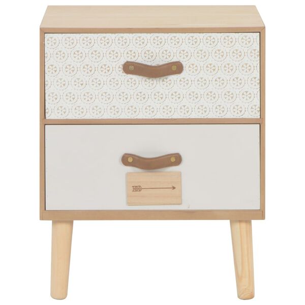 vidaXL Nachttisch mit 2 Schubladen 40x30x49,5 cm Massivholz Kiefer