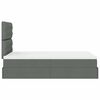 vidaXL Ottoman-Bett mit Matratze Dunkelgrau 120x190 cm Stoff