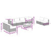 vidaXL 9-tlg. Garten-Lounge-Set mit Kissen Poly Rattan Braun