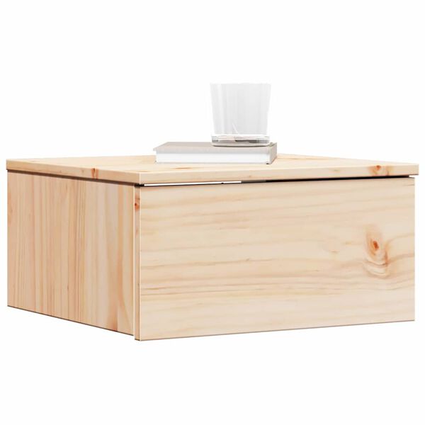 vidaXL Nachttisch Braun 37 x 35 x 18,5 cm Massivholz Kiefer