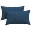 vidaXL Sofakissen 2 Stk. Stoff Blau 50 x 30 cm