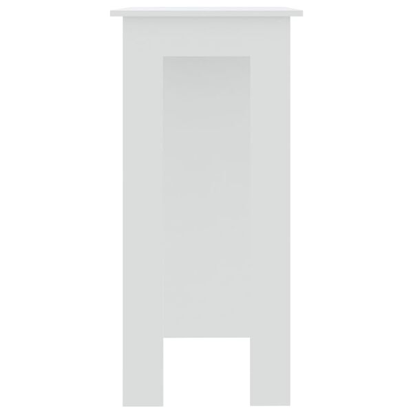vidaXL Bartisch mit Regal Weiß 102x50x103,5 cm Holzwerkstoff