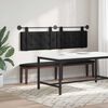 vidaXL H&auml;ngevorderseite Wandmontiert Schwarz 190 x 55 x 5 cm Samt
