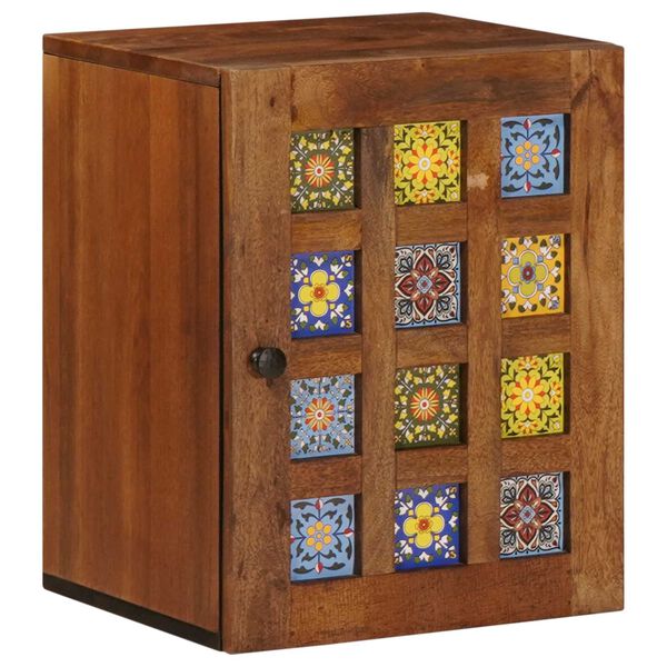 vidaXL Badezimmer H&auml;ngeschrank mit Speicher Walnuss 38 x 33 x 48 cm