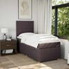 vidaXL Boxspringbett mit Matratze Dunkelbraun 80x200 cm Stoff