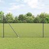 vidaXL Zaunpfosten Grau 10 x 1,5 m (16 x 16 mm Gitter) Stahl und PVC